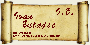 Ivan Bulajić vizit kartica